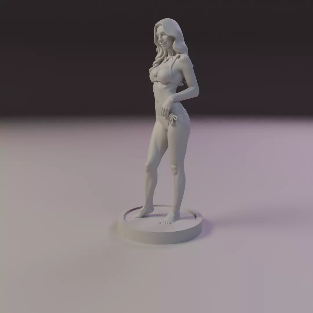 pin-up fitness bikini 3D print model_9