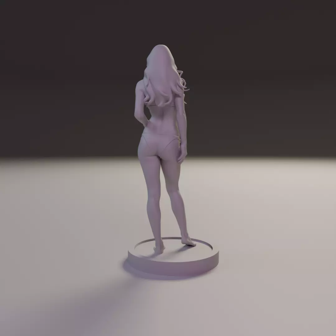 pin-up fitness bikini 3D print model_5
