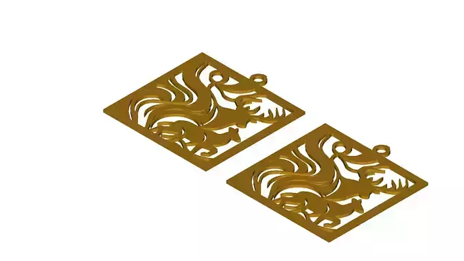 Deer Family Nature Art Pendant Jewelry STL Digital File