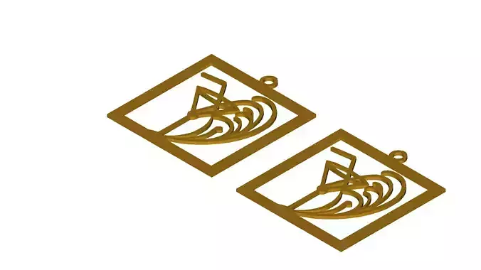 Art Deco Martini Cocktail Pendant