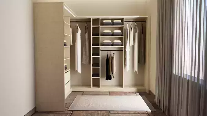 Modern Dressing Room Conceptual 3D Scene 