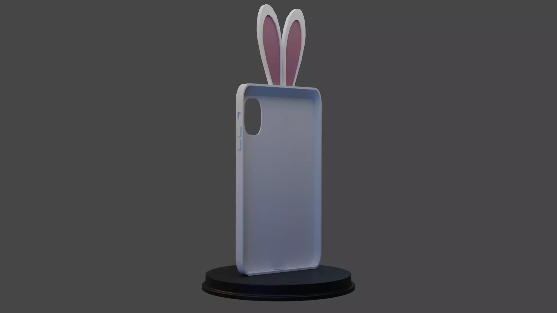 Low poly Rabbit phone case 3D model_1