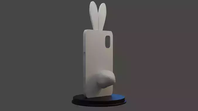 Low poly Rabbit phone case 3D model