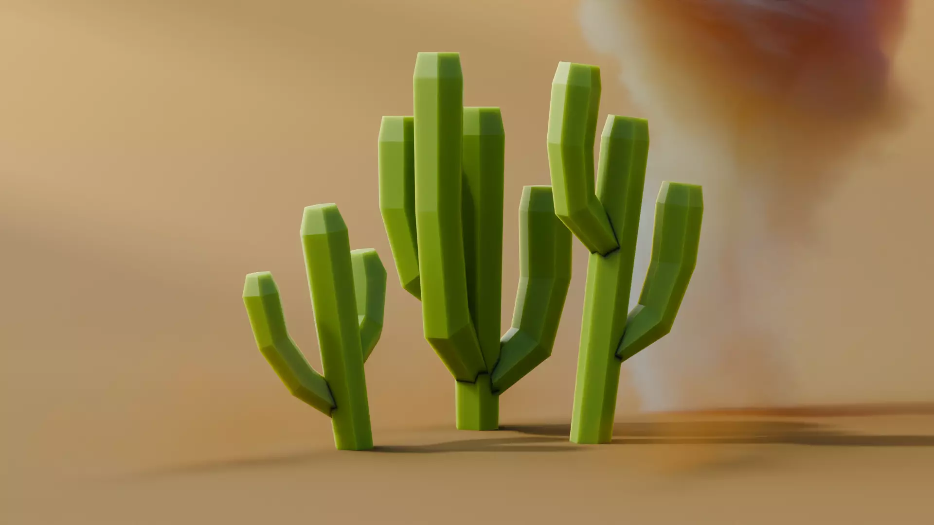 Low Poly Cacti Vol 1 Low-poly 3D model_6