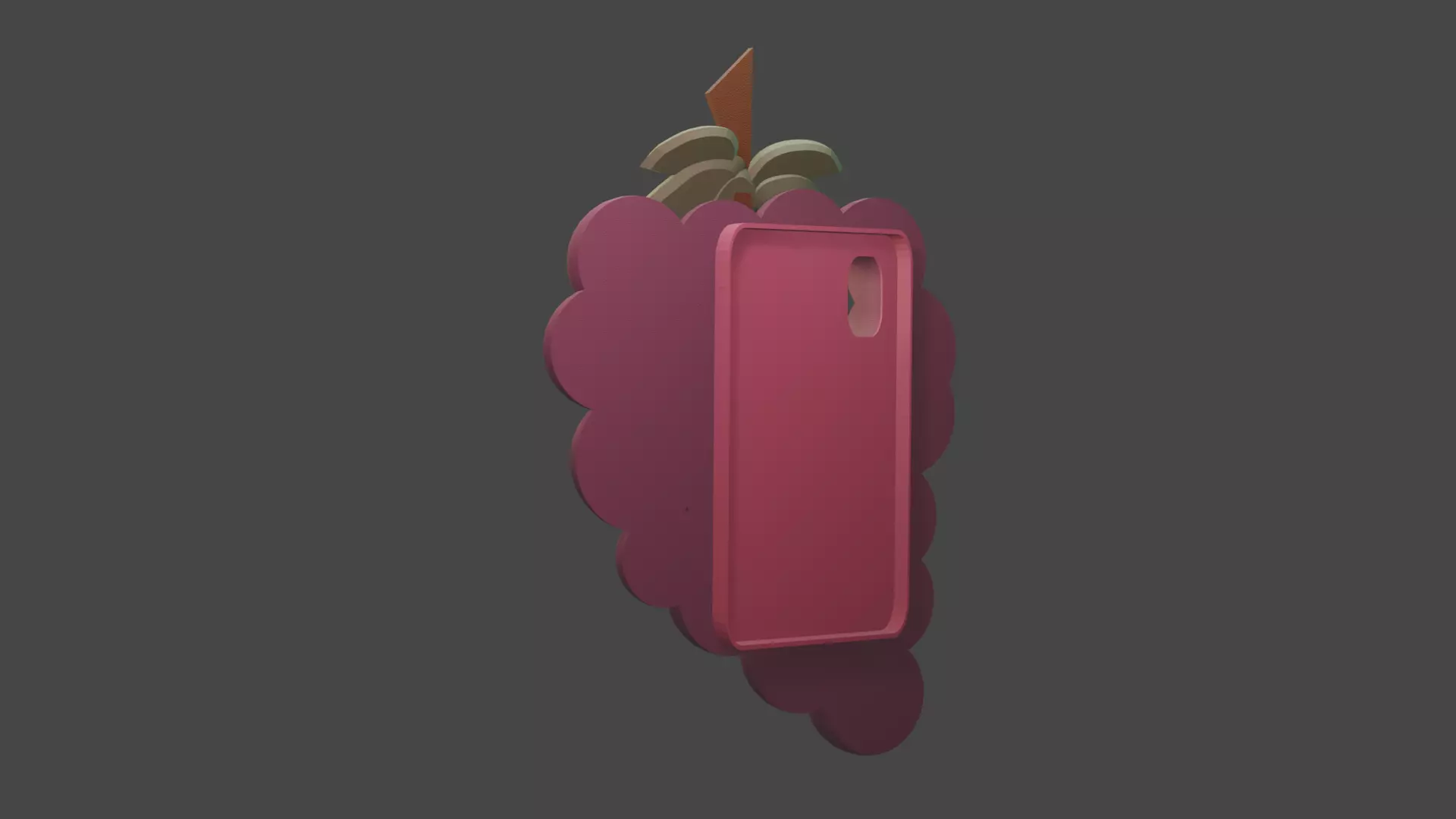 Low Poly Grappes Phone Case 3D model_1