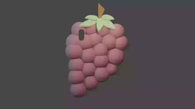 Low Poly Grappes Phone Case 3D model