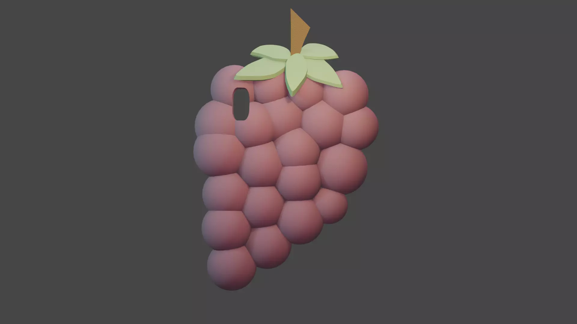 Low Poly Grappes Phone Case 3D model_0