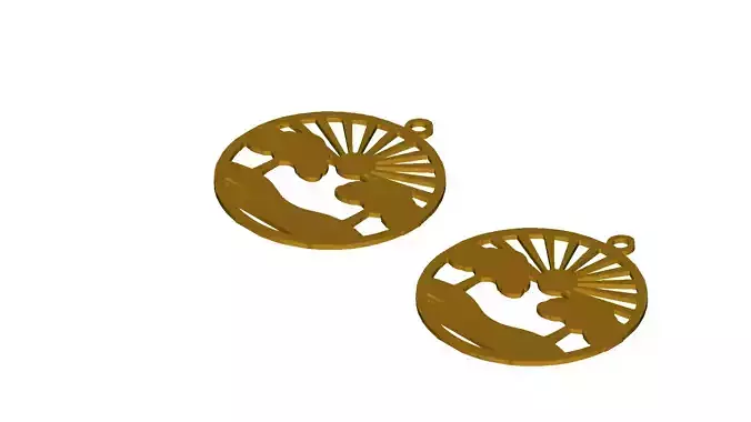 Sunrise Landscape Nature Pendant Digital File