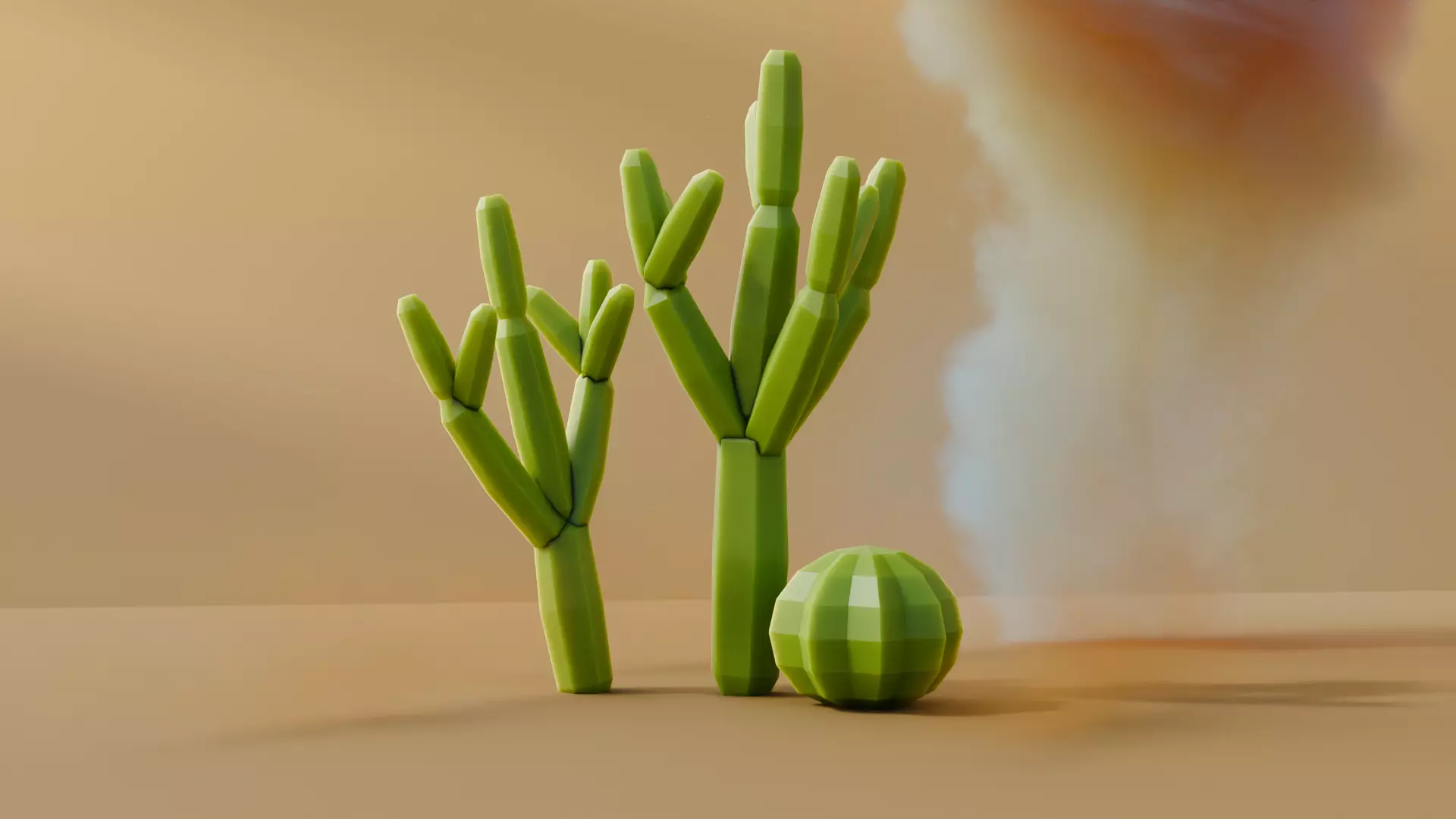 Low Poly Cacti Vol 2 Low-poly 3D model_4