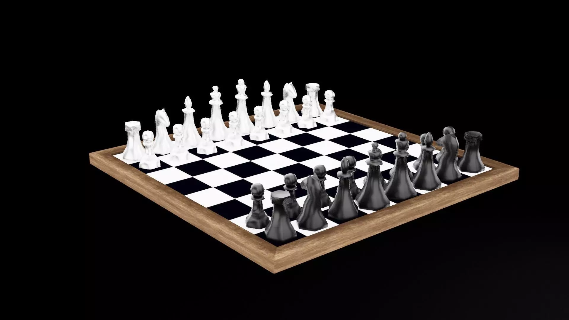 Chess Board Low-poly 3D model