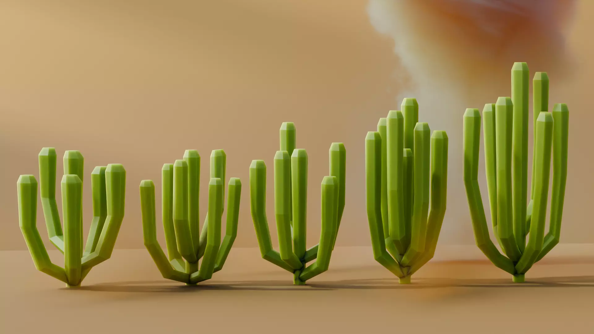 Low Poly Cacti Vol 3 Low-poly 3D model_3