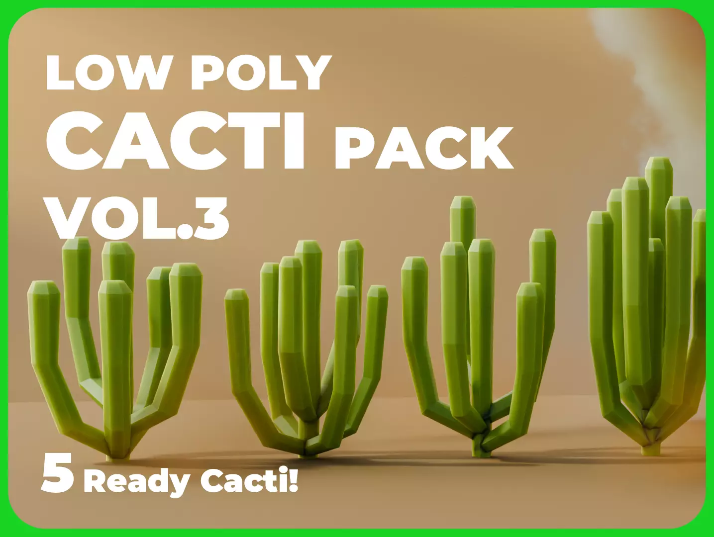 Low Poly Cacti Vol 3 Low-poly 3D model_0