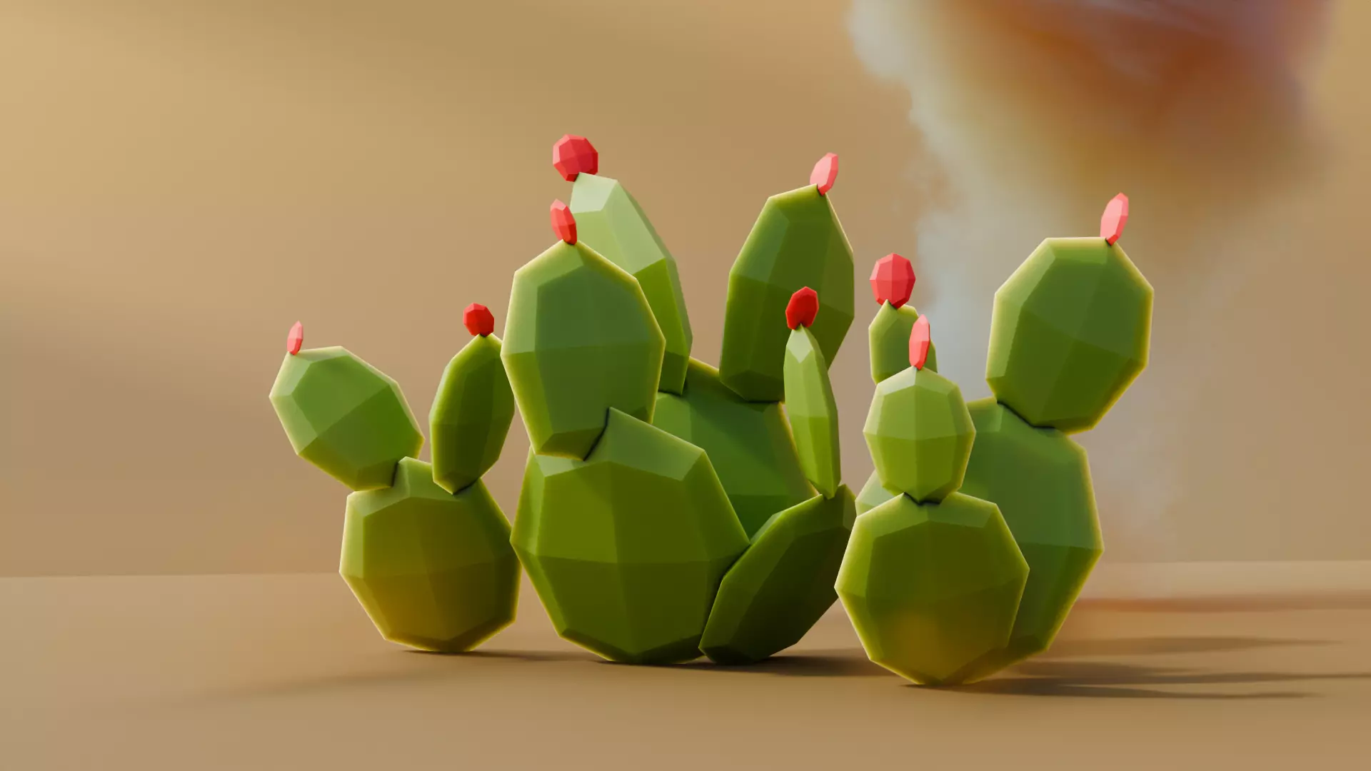 Low Poly Cacti Vol 4 Low-poly 3D model_4