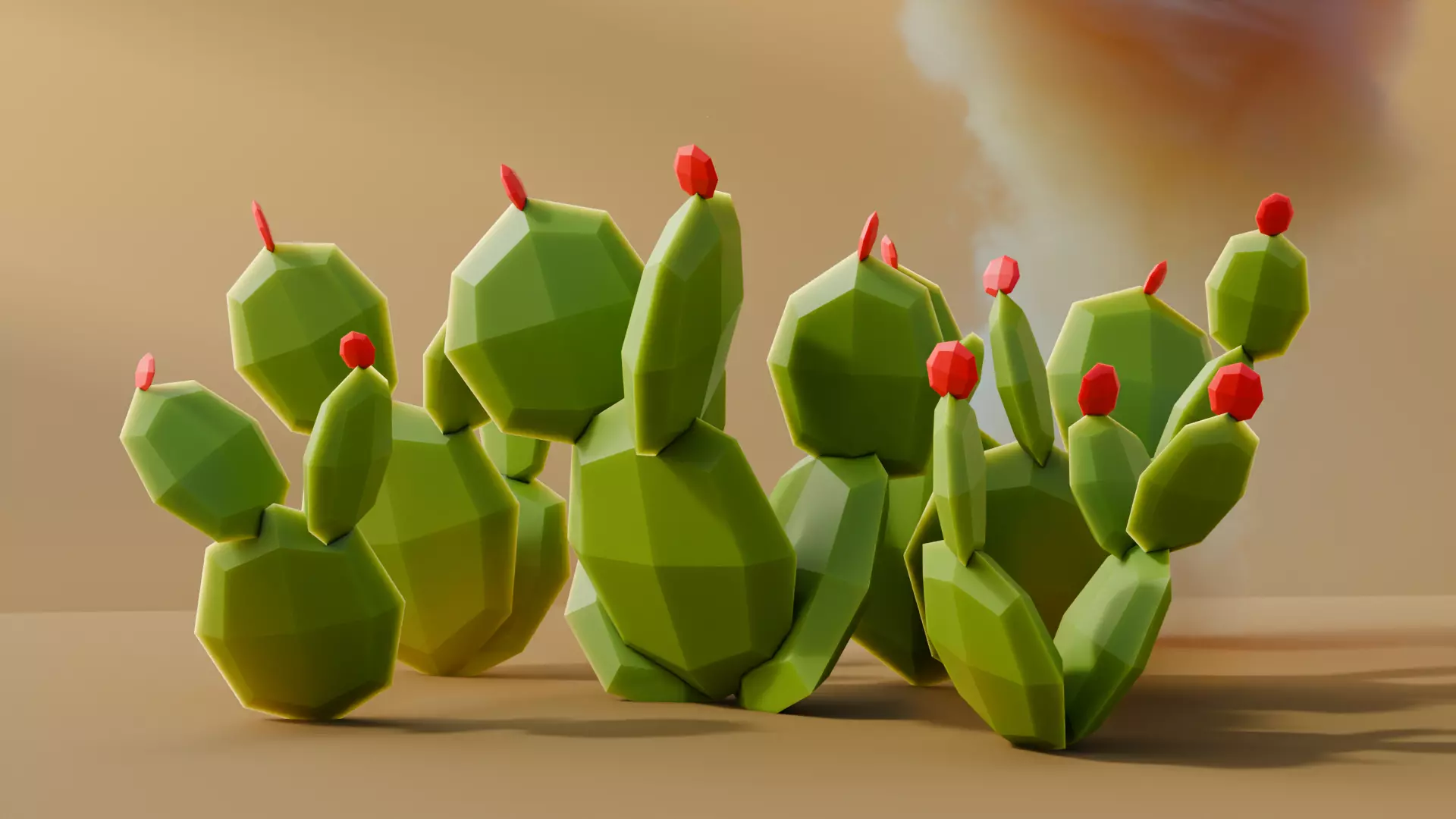Low Poly Cacti Vol 4 Low-poly 3D model_6