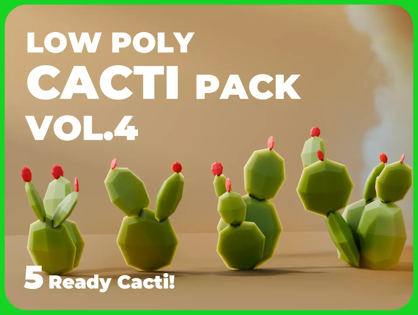 Low Poly Cacti Vol 4 Low-poly 3D model_0