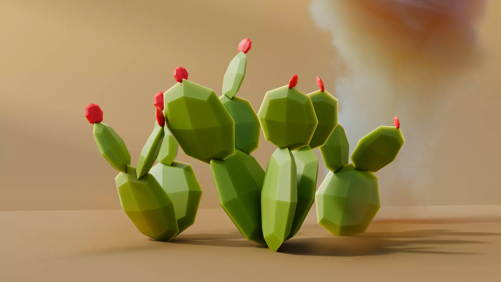 Low Poly Cacti Vol 4 Low-poly 3D model_5