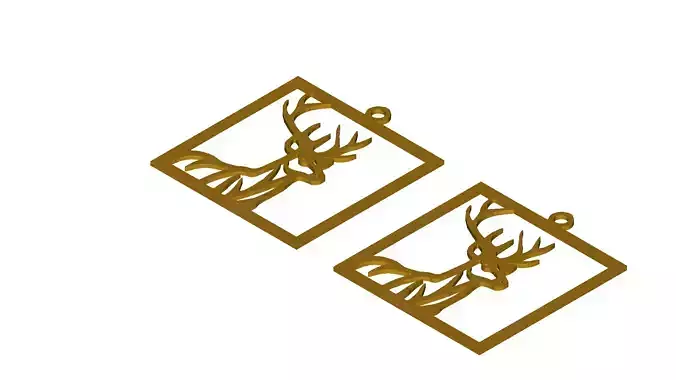 Majestic Deer Head Pendant Jewelry Art Digital File