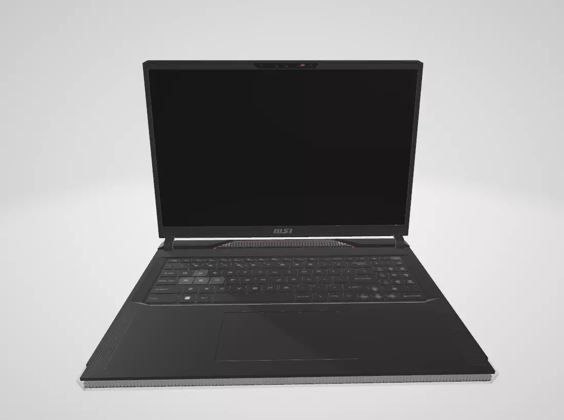 MSI Raider Gaming Laptop Low-poly 3D model_2