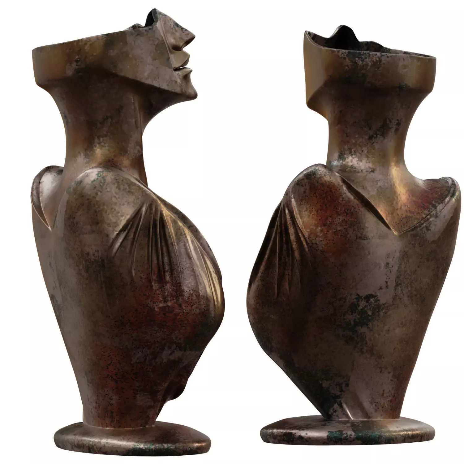 Vase with Female Figure Design 761 3D model_2