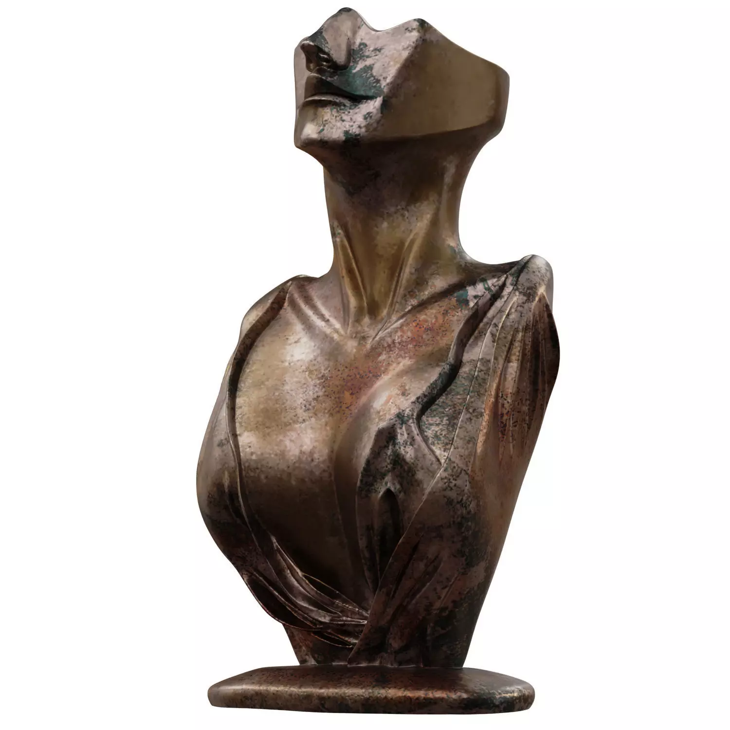 Vase with Female Figure Design 761 3D model_3