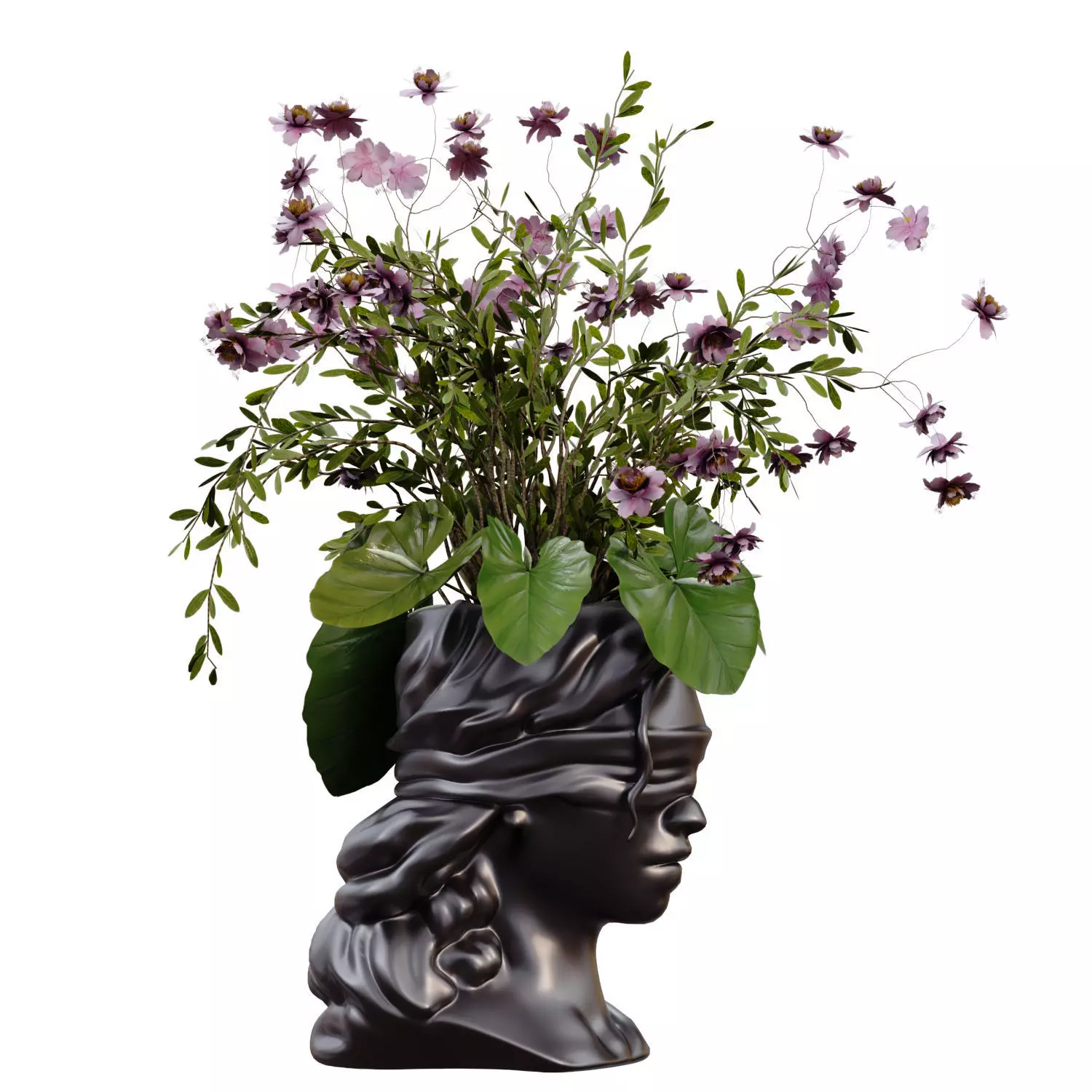 Vase with Female Figure Design 759 3D model_1