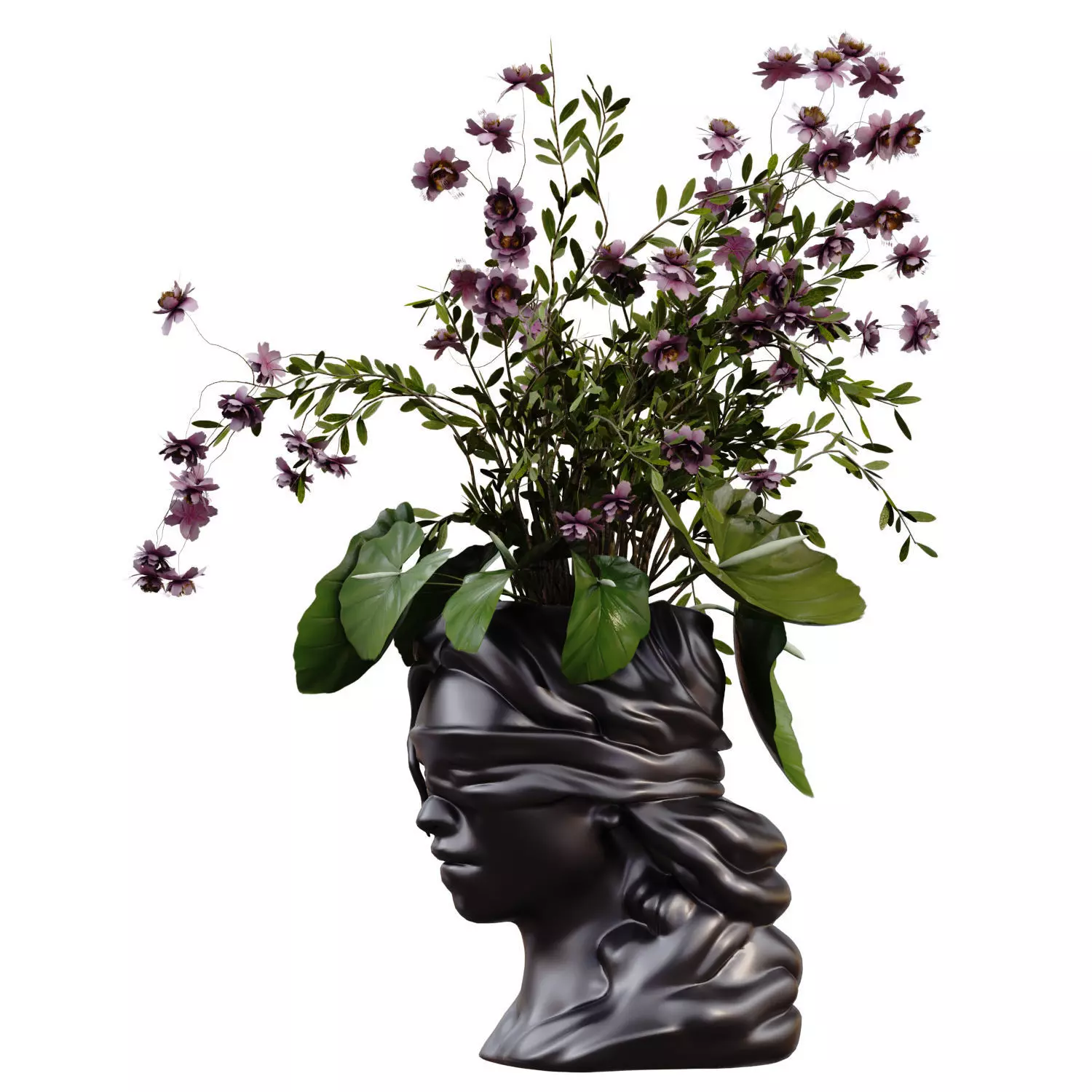 Vase with Female Figure Design 759 3D model_3