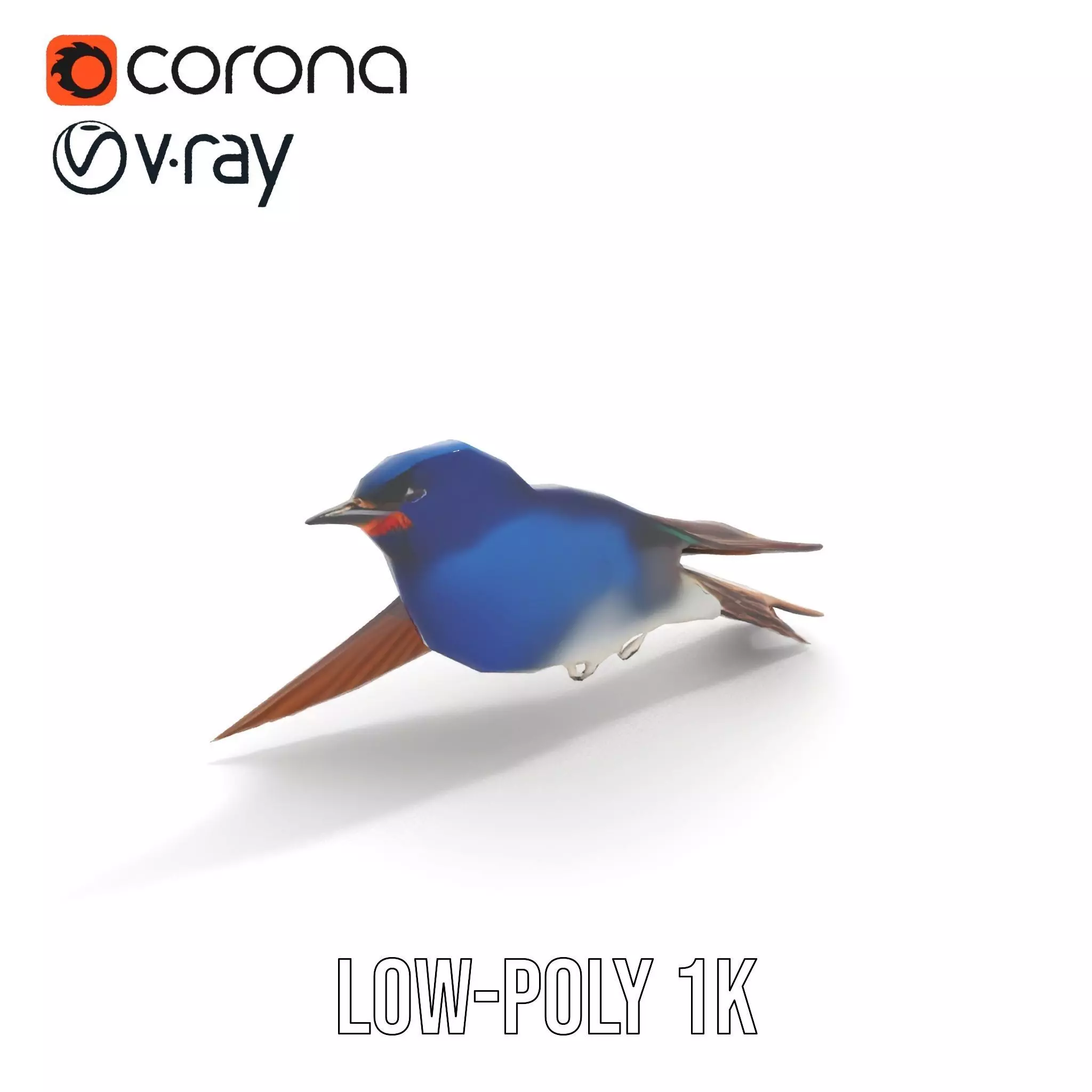 Vibrant Swallow model pack Low-poly 3D model_7