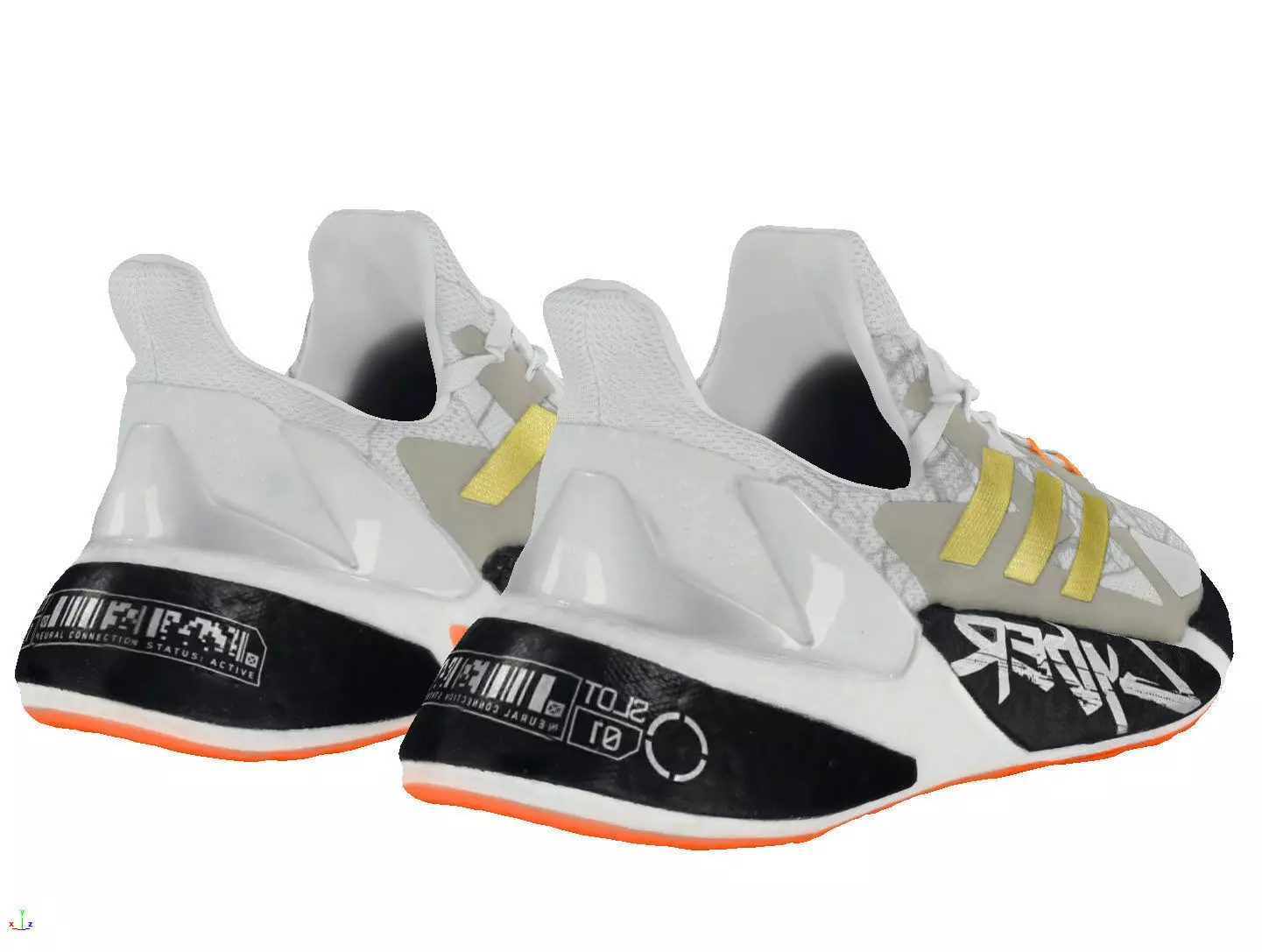 Cyberpunk fashion sneaker 11 Urban Techwear scifi future shoes Low-poly 3D model_7