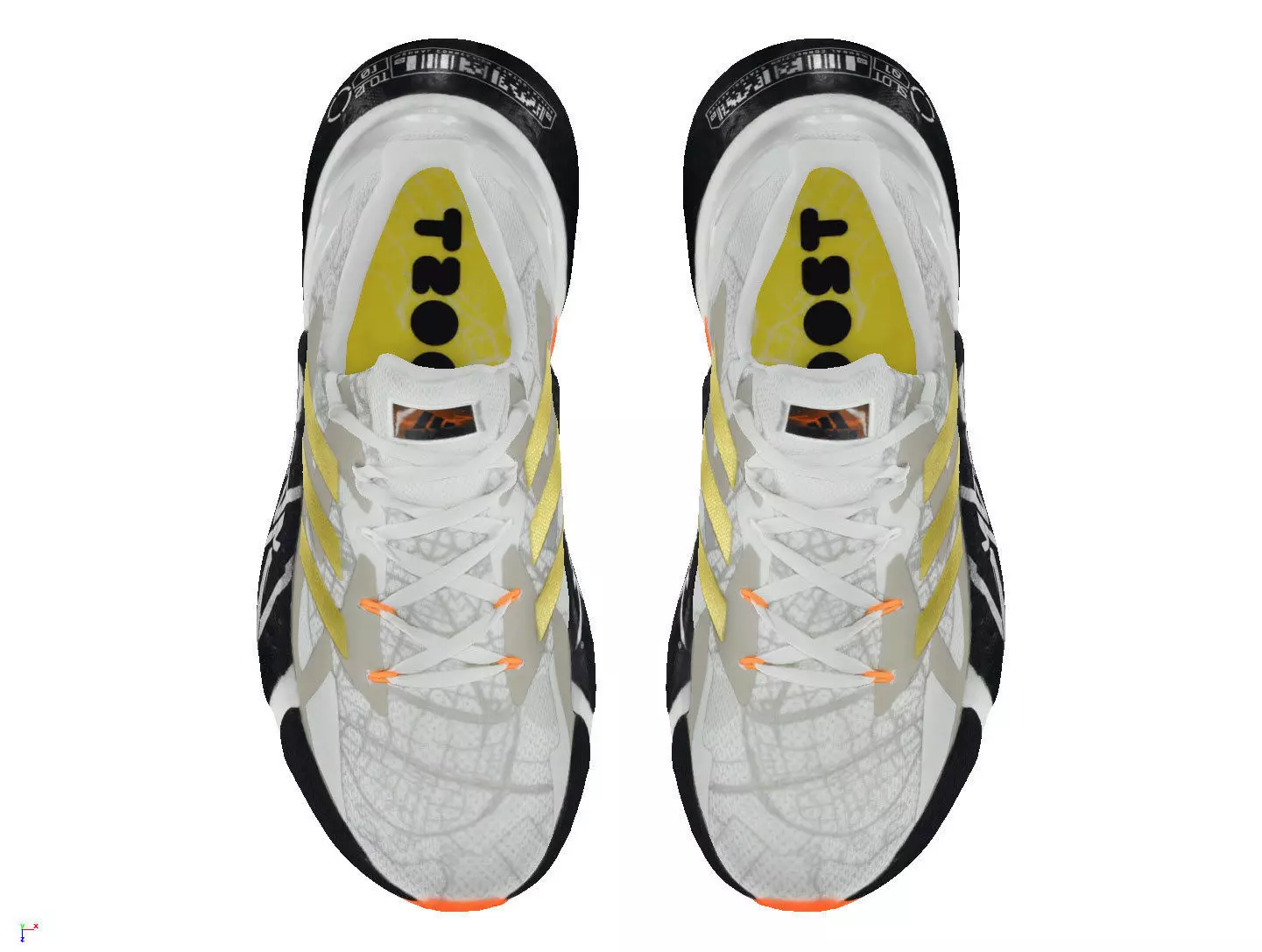 Cyberpunk fashion sneaker 11 Urban Techwear scifi future shoes Low-poly 3D model_8