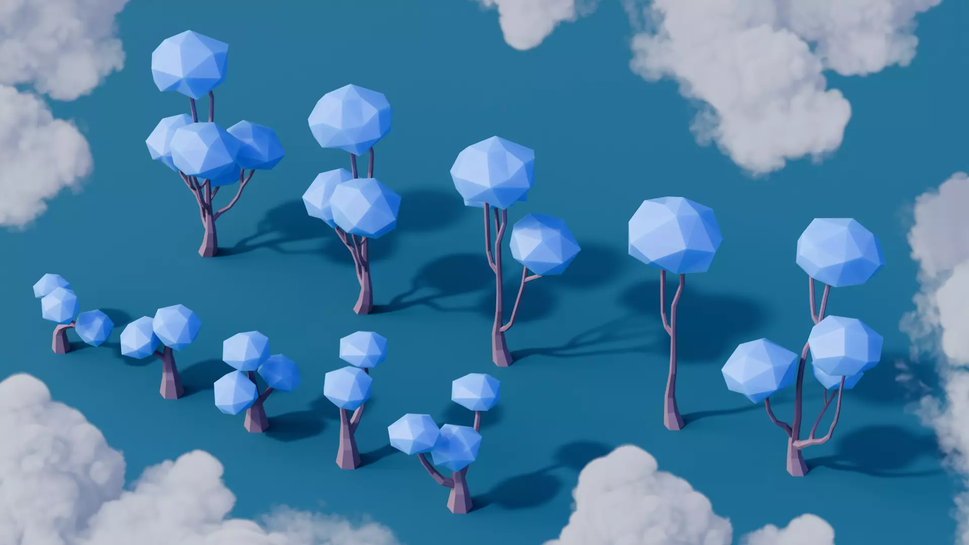 Low Poly Fantasy Trees Vol 2 Low-poly 3D model_2