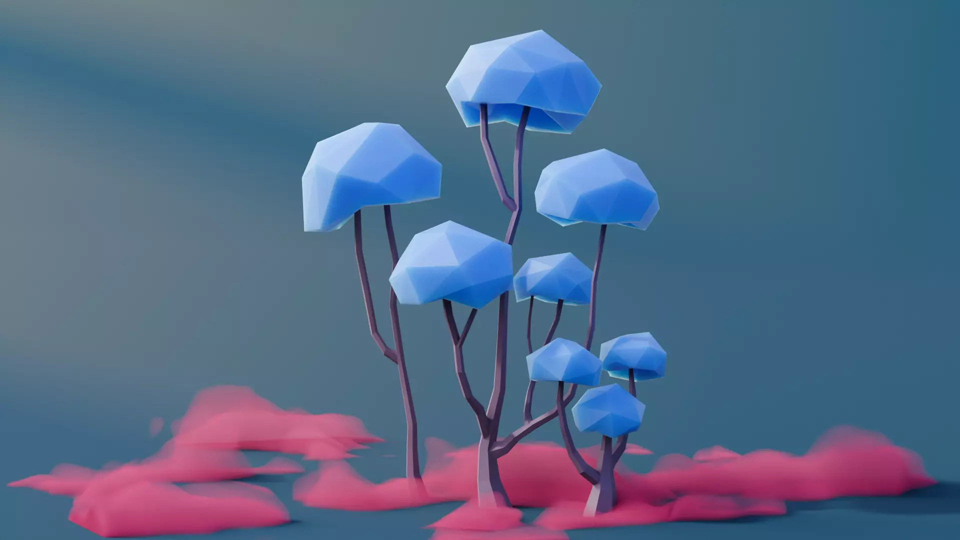 Low Poly Fantasy Trees Vol 2 Low-poly 3D model_4