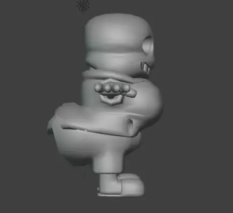 caked up sans undertale 3D model_2
