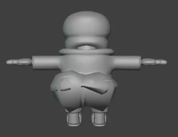 caked up sans undertale 3D model_3