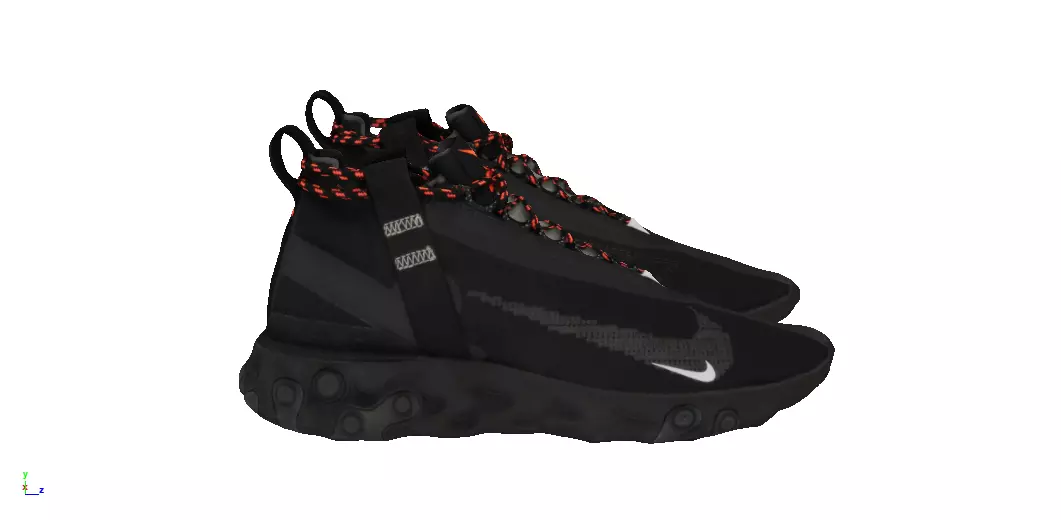 Cyberpunk fashion sneaker 12 Urban Techwear scifi future shoes Low-poly 3D model_1