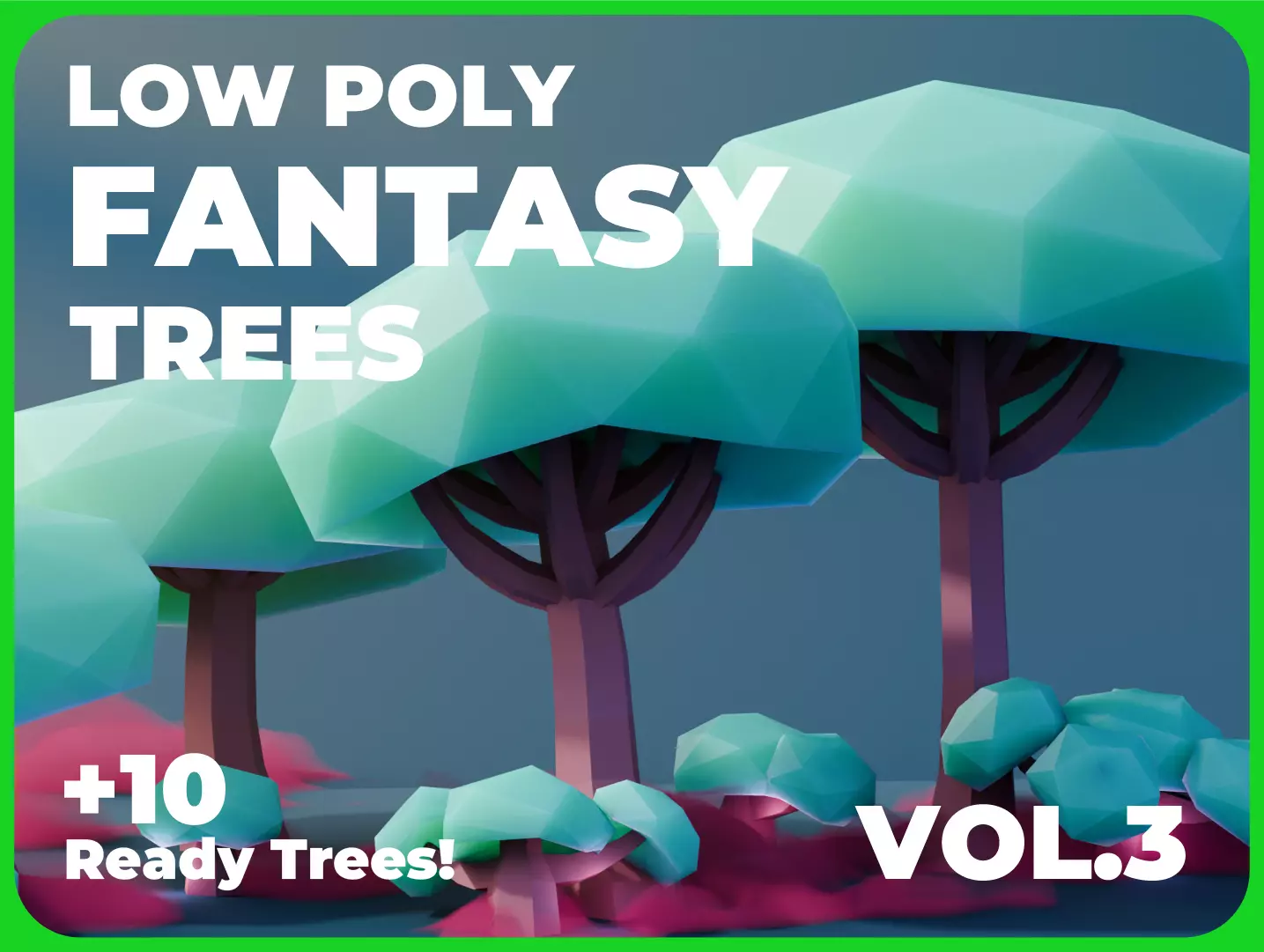 Low Poly Fantasy Trees Vol 3 Low-poly 3D model