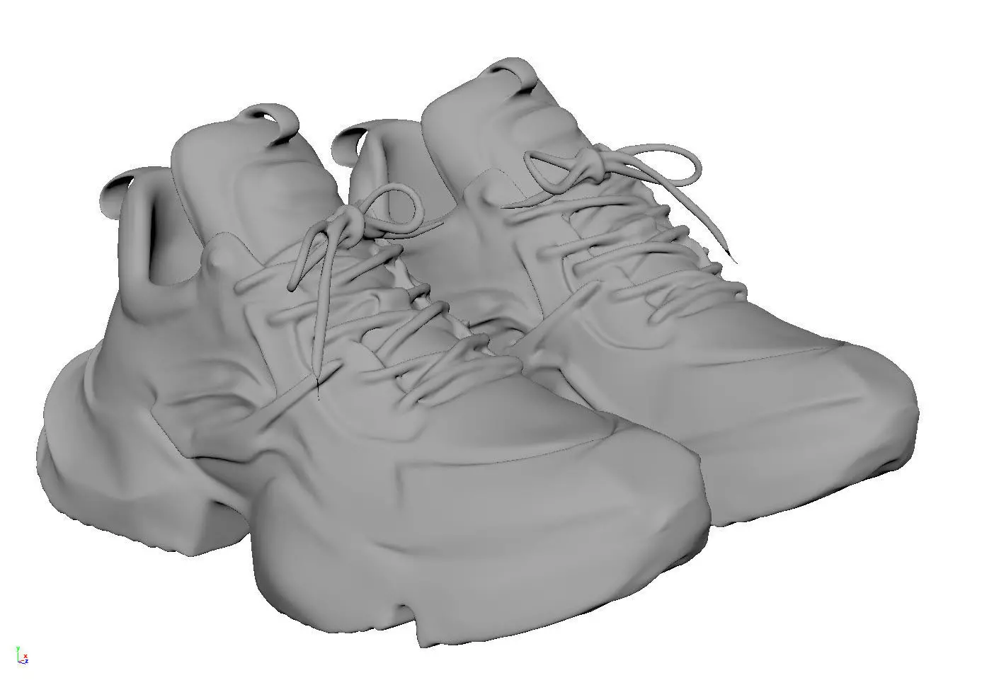 Cyberpunk fashion sneaker 12 Urban Techwear scifi future shoes Low-poly 3D model_8