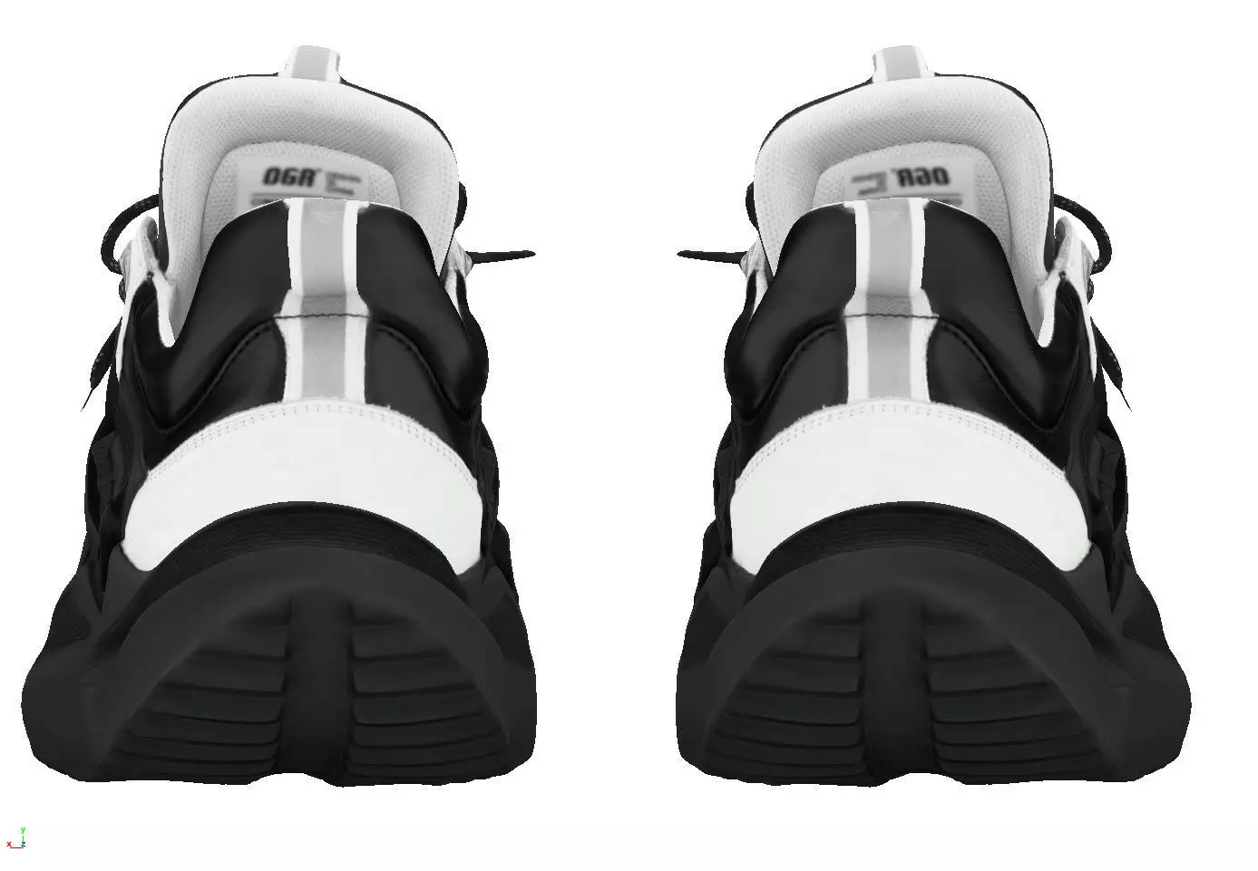 Cyberpunk fashion sneaker 12 Urban Techwear scifi future shoes Low-poly 3D model_5