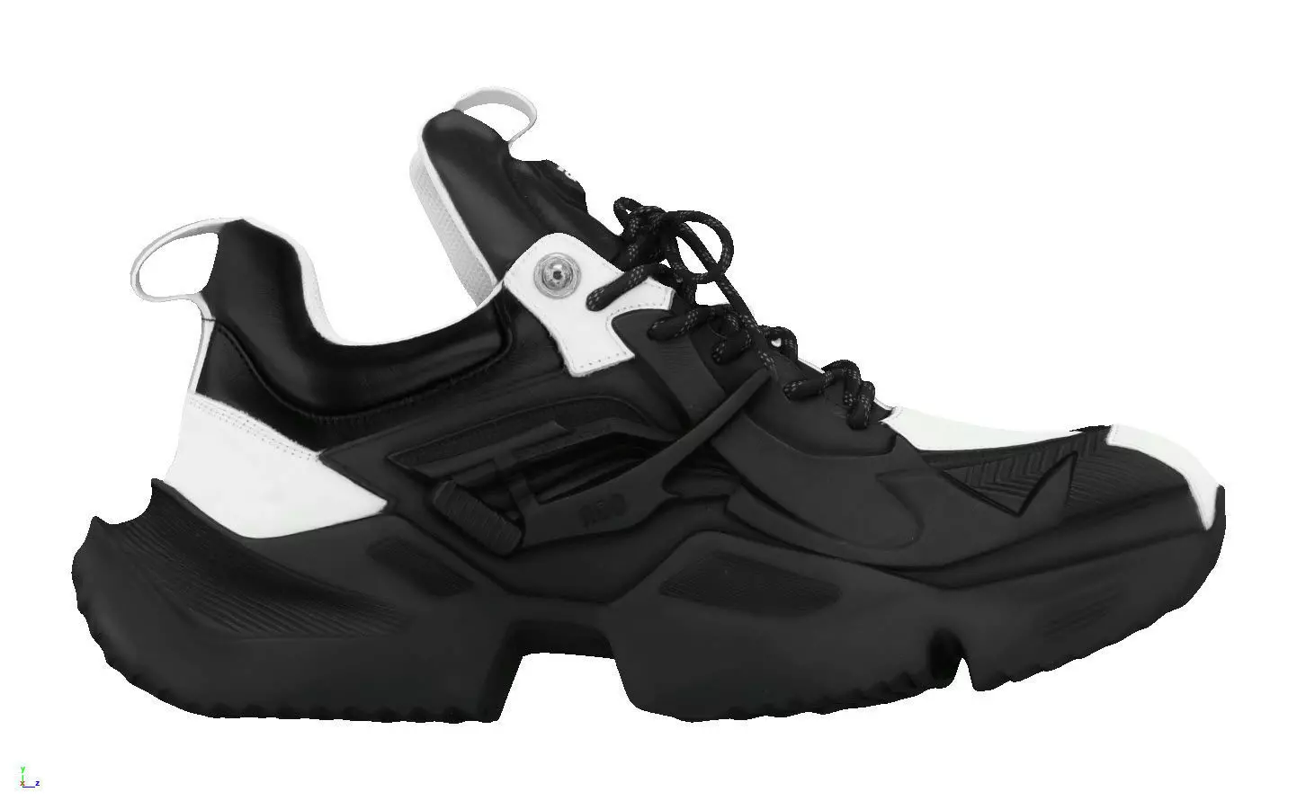 Cyberpunk fashion sneaker 12 Urban Techwear scifi future shoes Low-poly 3D model_1