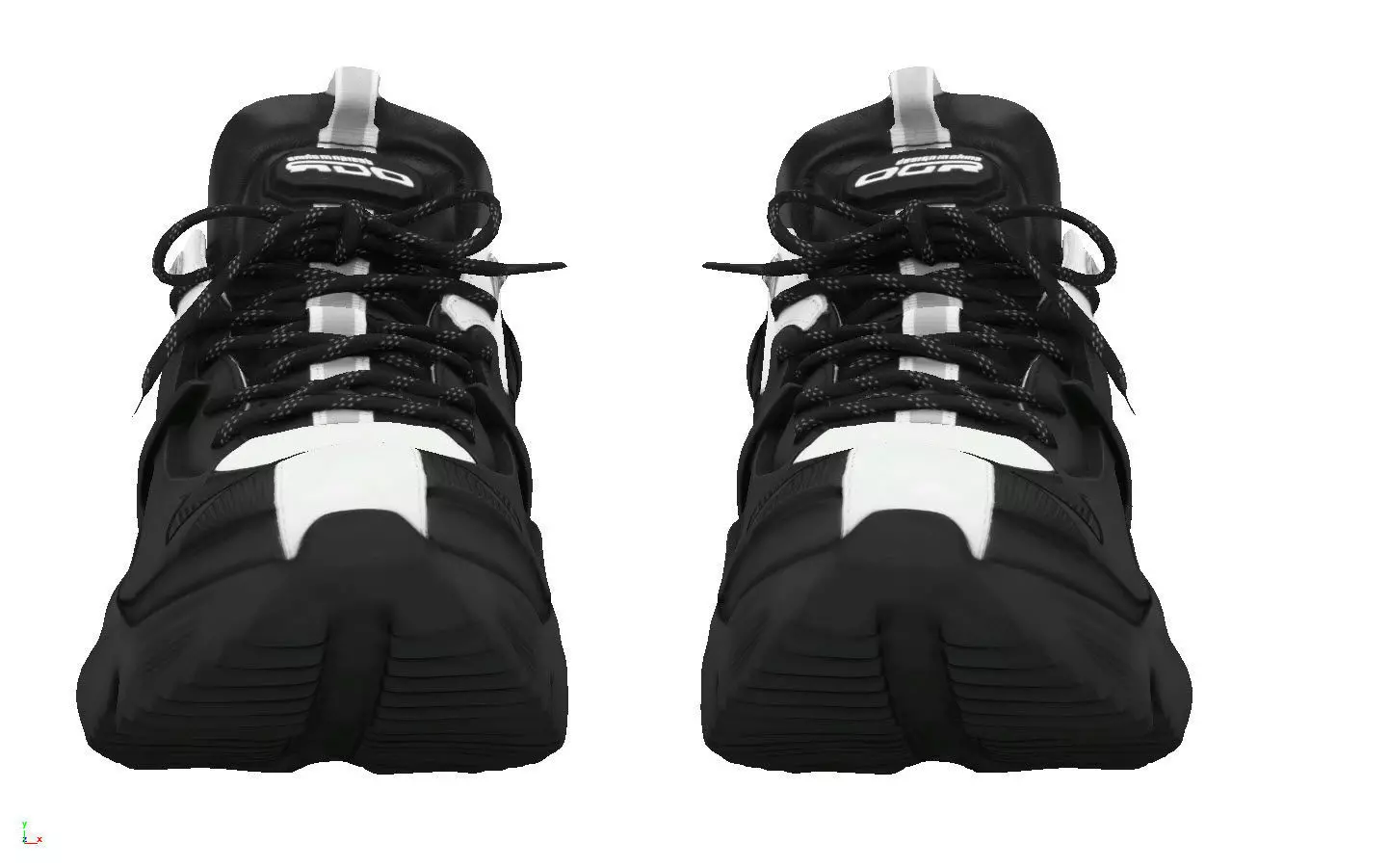 Cyberpunk fashion sneaker 12 Urban Techwear scifi future shoes Low-poly 3D model_2