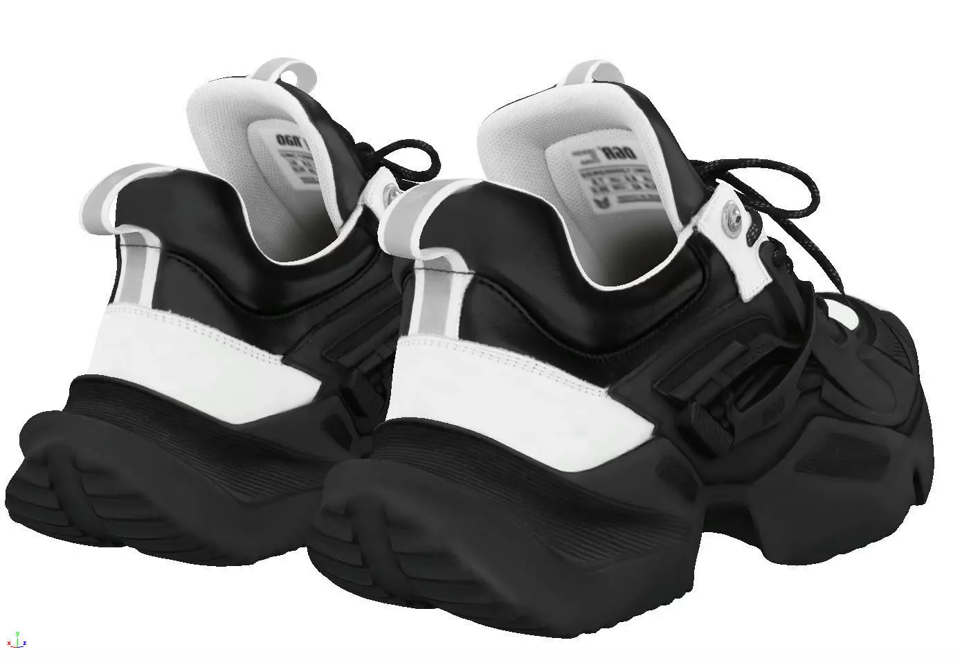 Cyberpunk fashion sneaker 12 Urban Techwear scifi future shoes Low-poly 3D model_6