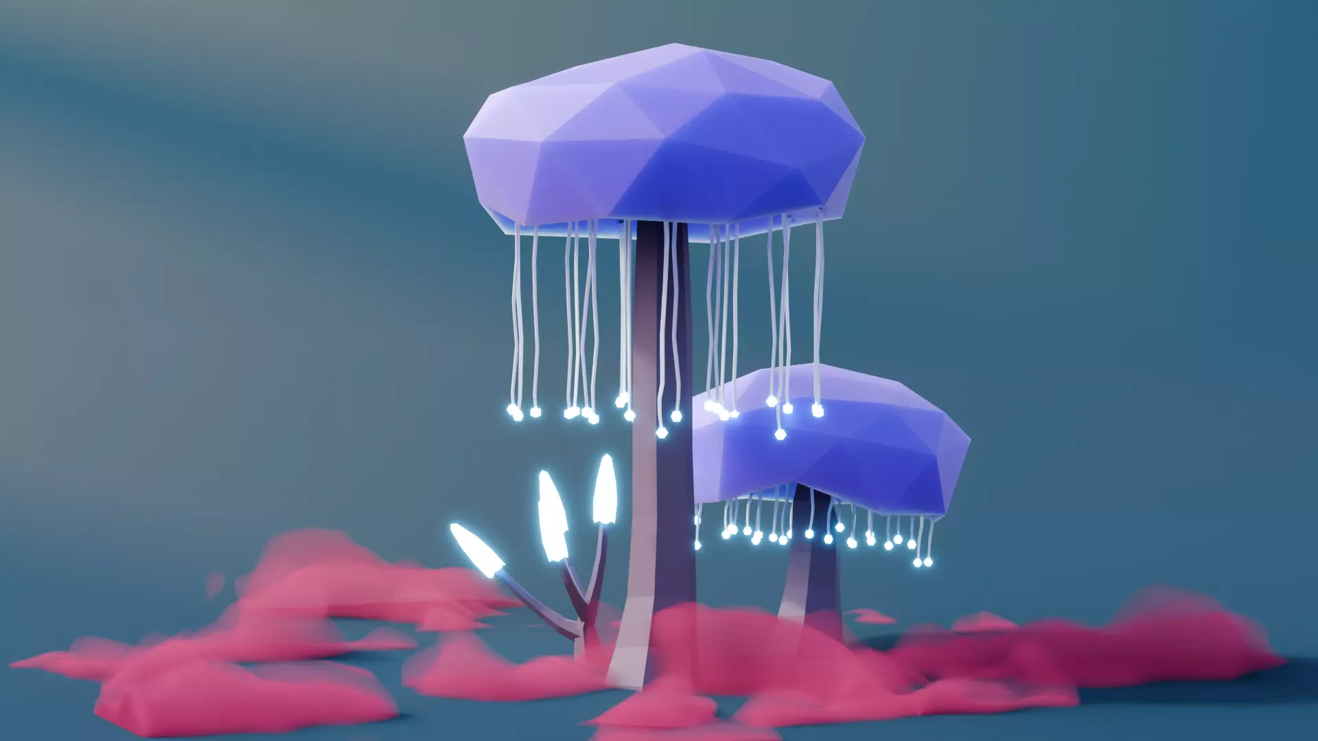 Low Poly Fantasy Trees Vol 4 Low-poly 3D model_4