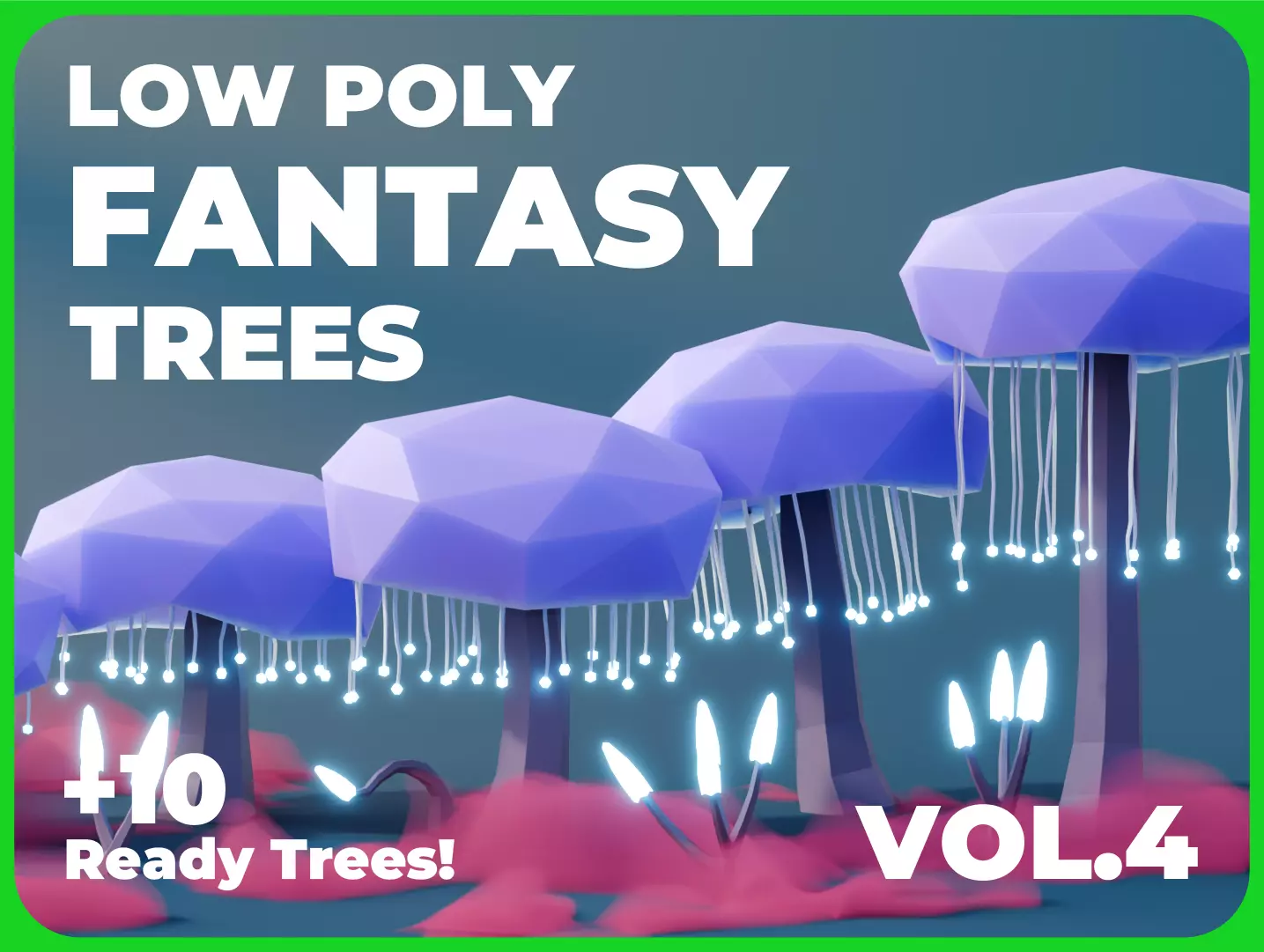Low Poly Fantasy Trees Vol 4 Low-poly 3D model_0