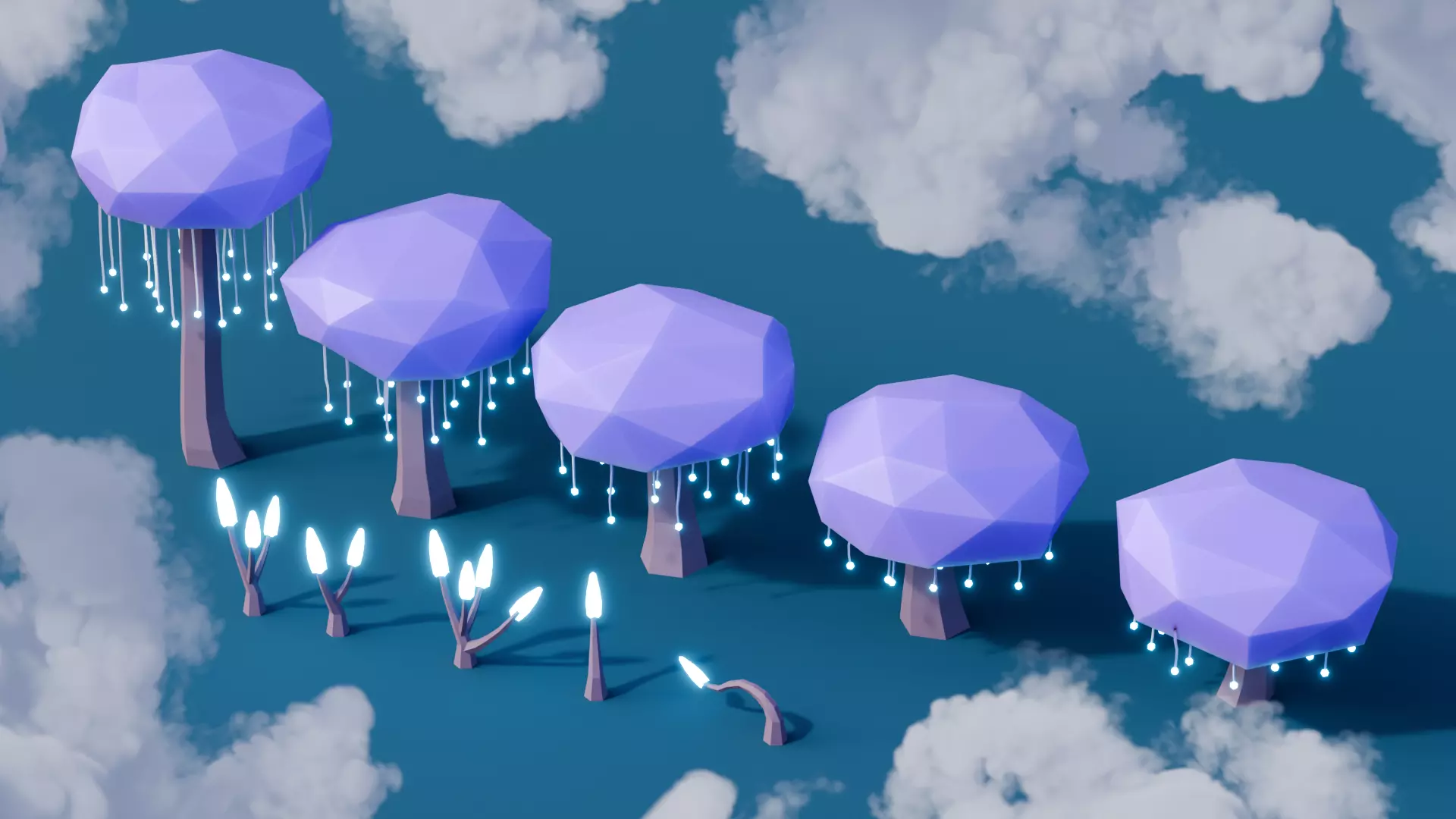 Low Poly Fantasy Trees Vol 4 Low-poly 3D model_2