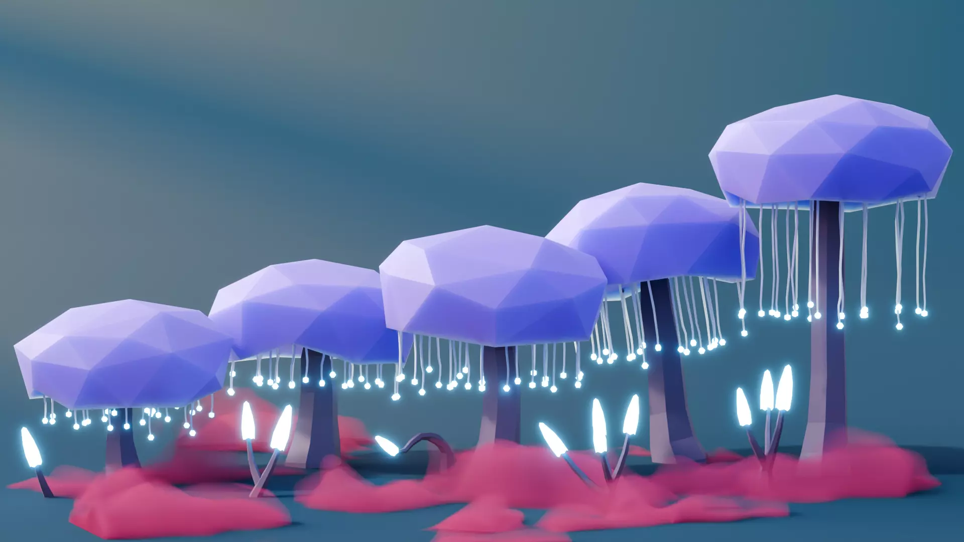 Low Poly Fantasy Trees Vol 4 Low-poly 3D model_3
