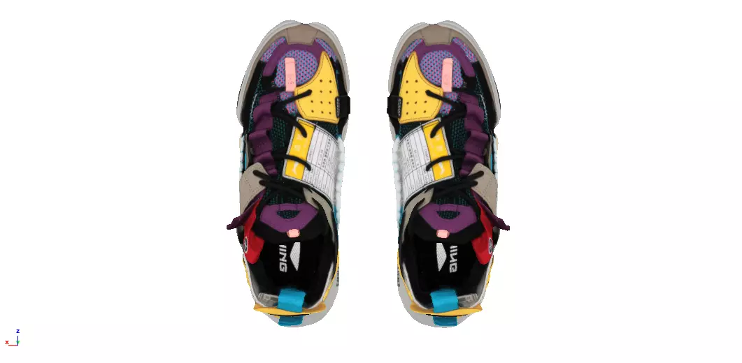 Cyberpunk fashion sneaker 24 Urban Techwear scifi future shoes Low-poly 3D model_3