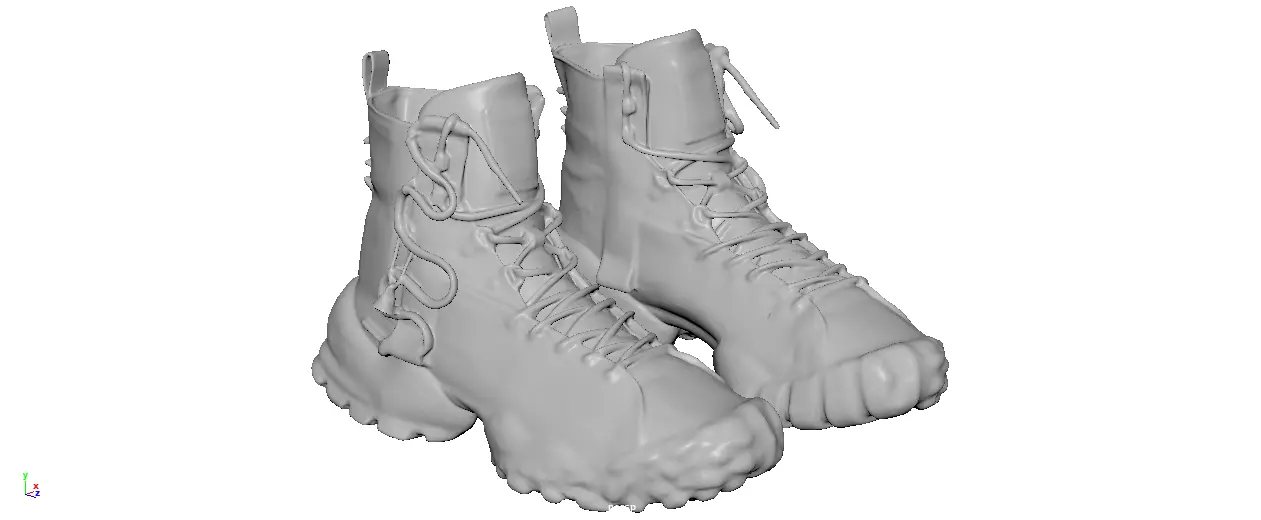 Cyberpunk fashion sneaker 25 Urban Techwear scifi future shoes  Low-poly 3D model_5