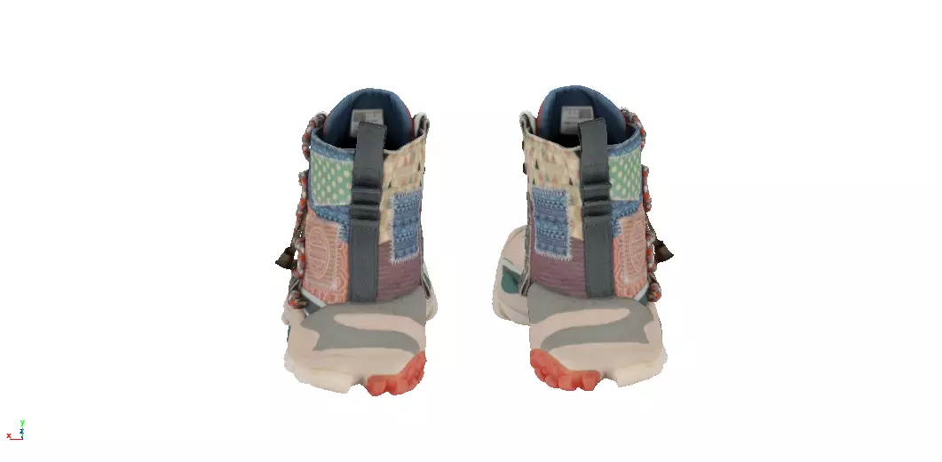 Cyberpunk fashion sneaker 25 Urban Techwear scifi future shoes  Low-poly 3D model_2