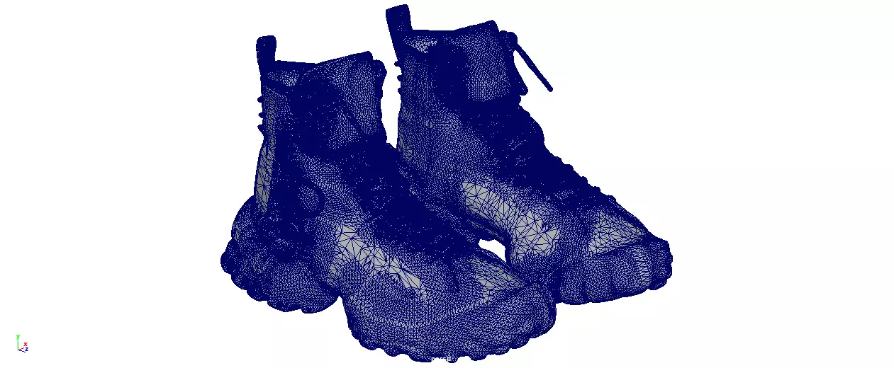 Cyberpunk fashion sneaker 25 Urban Techwear scifi future shoes  Low-poly 3D model_6