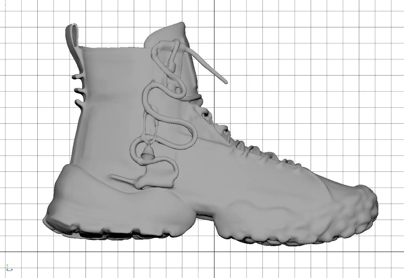Cyberpunk fashion sneaker 25 Urban Techwear scifi future shoes  Low-poly 3D model_8