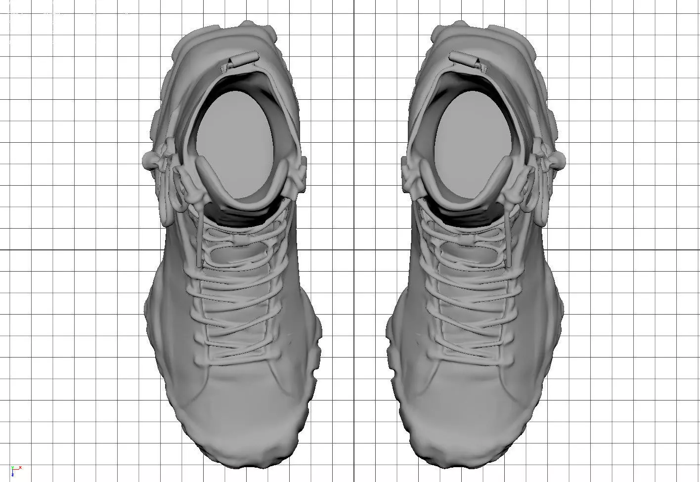 Cyberpunk fashion sneaker 25 Urban Techwear scifi future shoes  Low-poly 3D model_9